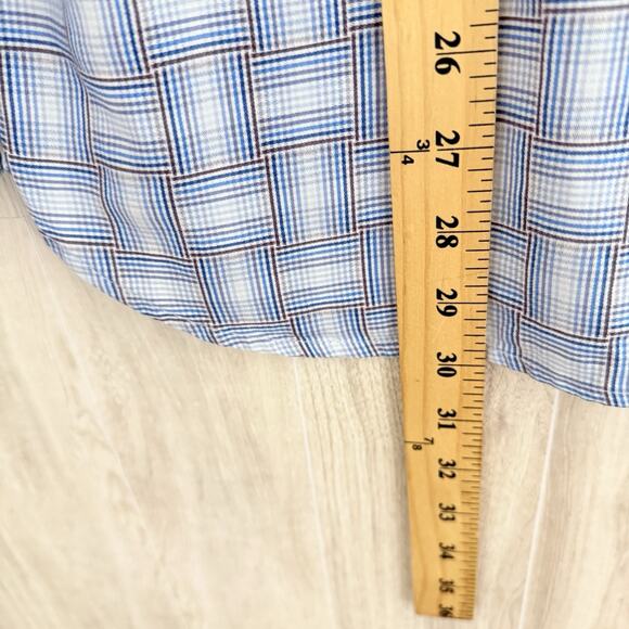 Tommy Bahama Shirt Men's Medium Geometric Collared Silk Cotton Blend Button Up - Picture 8 of 10